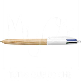 Penna Multifunzione a 4 Colori, Disponibile in Diverse Tipologie e Colorazioni, natural wood
