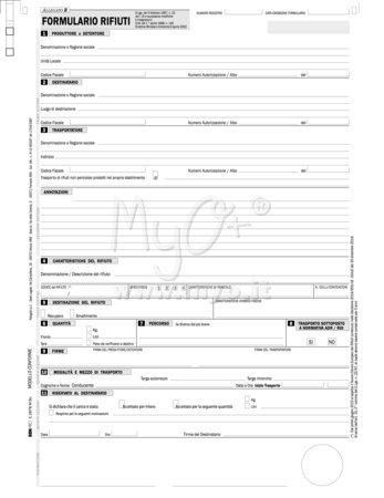 Formulario Identificazione Rifiuti Meccanografico acquista in MyO S.p.a.  Cancelleria forniture per ufficio