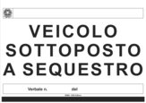 CARTELLO ADESIVO ANTICONTRAFFAZIONE FERMO VEICOLO (CONF. 10 PZ), 095564