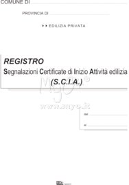 REGISTRO DELLE SCIA EDILIZIE PRESENTATE IN COMUNE - 25 FOGLI, 096836