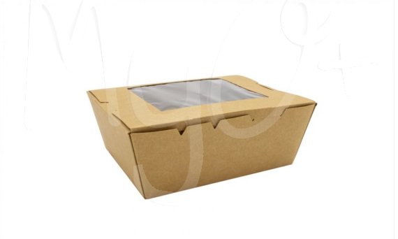 Box Monouso per Alimenti con Finestra, 100% Riciclabili