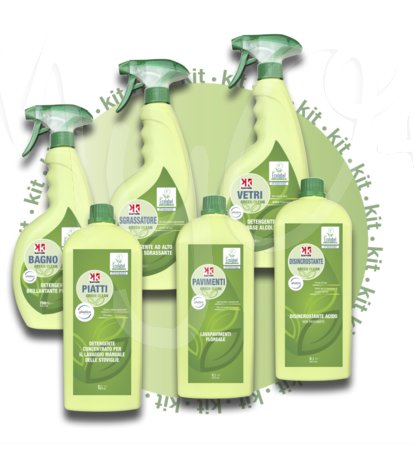 Kit Assortito di Detergenti Green, a Marchio Karnak con Certificazione Ecolabel