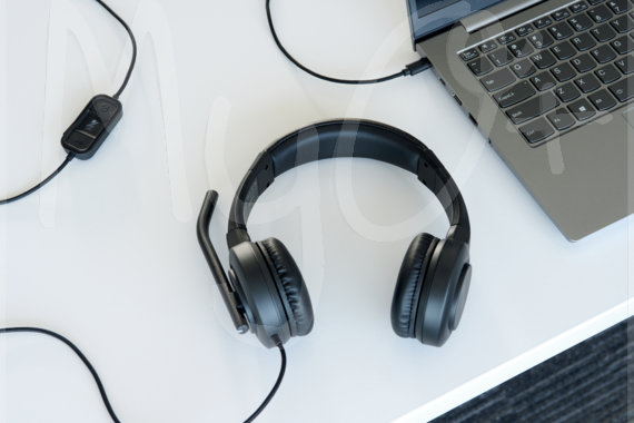 Cuffie On Ear H1000, USB-C, Microfono con Cancellazione del Rumore, Comandi in linea Professionali con Indicatori LED, Plug & Play