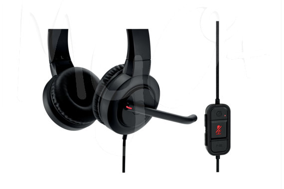 Cuffie On Ear H1000, USB-C, Microfono con Cancellazione del Rumore, Comandi in linea Professionali con Indicatori LED, Plug & Play