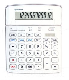 Calcolatrice OS 504, da Tavolo, 12 Cifre, Varie Funzioni, bianco