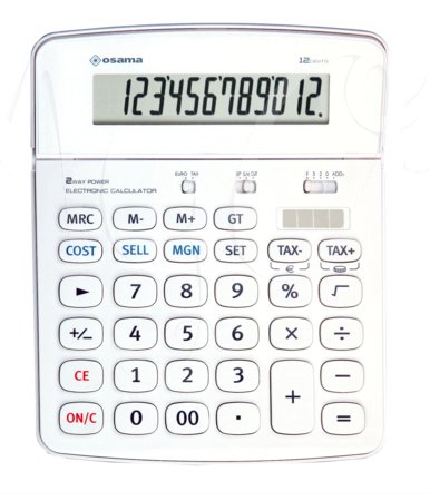 Calcolatrice OS 504, da Tavolo, 12 Cifre, Varie Funzioni