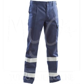 Pantalone da Lavoro Flash Blu con Bande Riflettenti Massaua