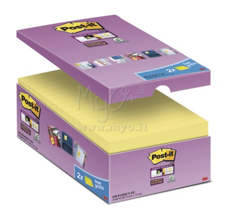 Post-it® Super Sticky Value Pack, Vari Formati, 76 x 76 mm