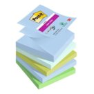 Ricariche di Foglietti Post-It® Super Sticky Z-Notes, Colori Assortiti, Confezioni da 5 Blocchetti, Oasis (blu, verde menta, verde lime, verde trifoglio, verde cristallo di mare)