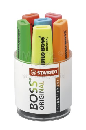 Stabilo® Boss Original, Evidenziatore, Punta a Scalpello, Spessore 2-5 mm., Colori Assortiti