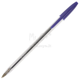 Penna a Sfera Cristal con Cappuccio Antisoffocamento nel Colore della Scrittura, blu