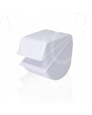 Porta Rotolo Carta Igienica Chiuso, per Rotoli Singoli Standard di Colore Bianco 