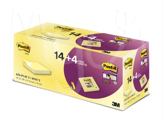 Value Pack Foglietti Post-it® Giallo Canary  + Post-it® Supersticky